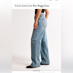 Abercrombie & Fitch Curve Love Low Rise Baggy Jean
